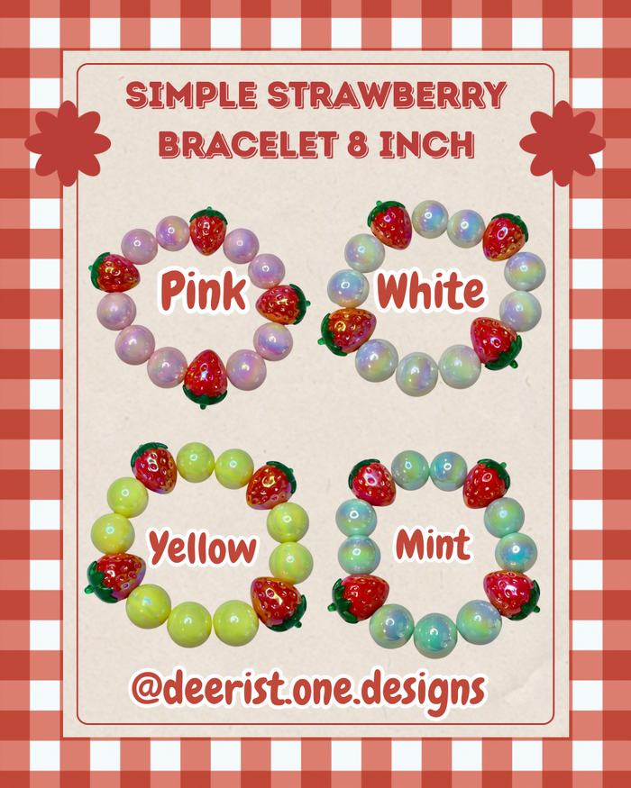 Simple Strawberry bracelet - 8