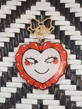 Smiling Crying Heart Keychain