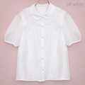 Snow Cut Short Sleeve Blouse