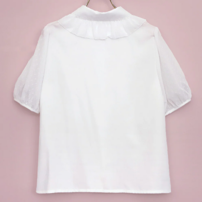 Snow Cut Short Sleeve Blouse