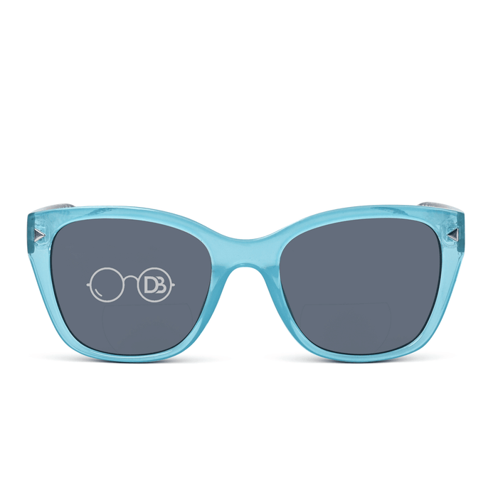 DebSpecs Soft Cat Bifocal Sun Reader oc 524bf Seafoam Green front view eyewear