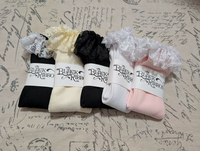 Soft Raschel Lace Top Socks - Various Colors