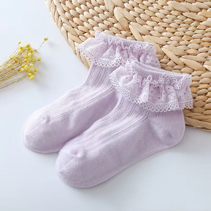 Solid Cotton Ankle Socks