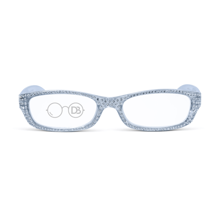 DebSpecs Crystal Readers with Case ronfrosty Frost front view