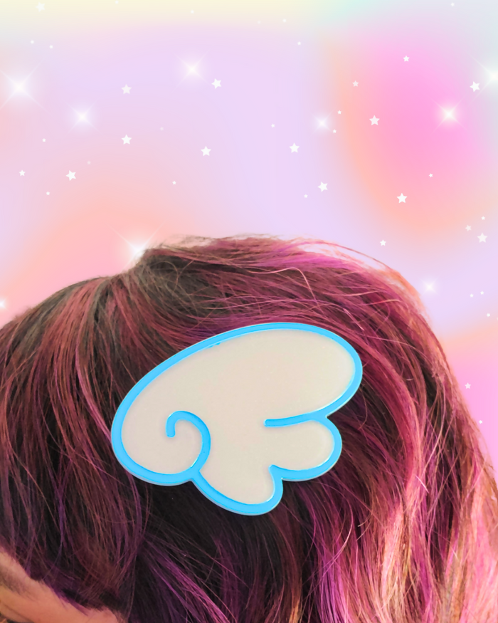 Sparkly Angel Wings Hair Clips