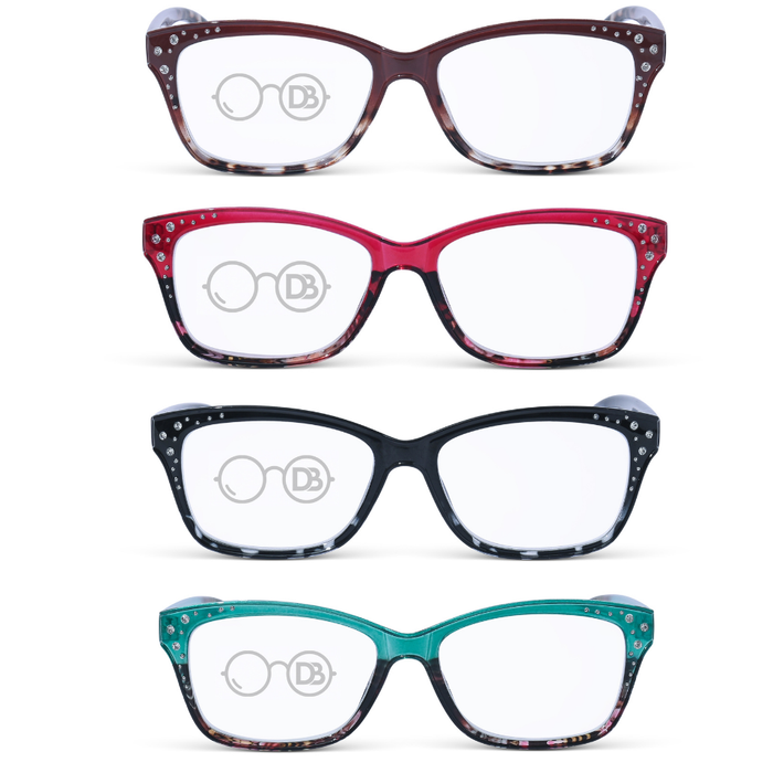DebSpecs ER Glitter front view eyewear