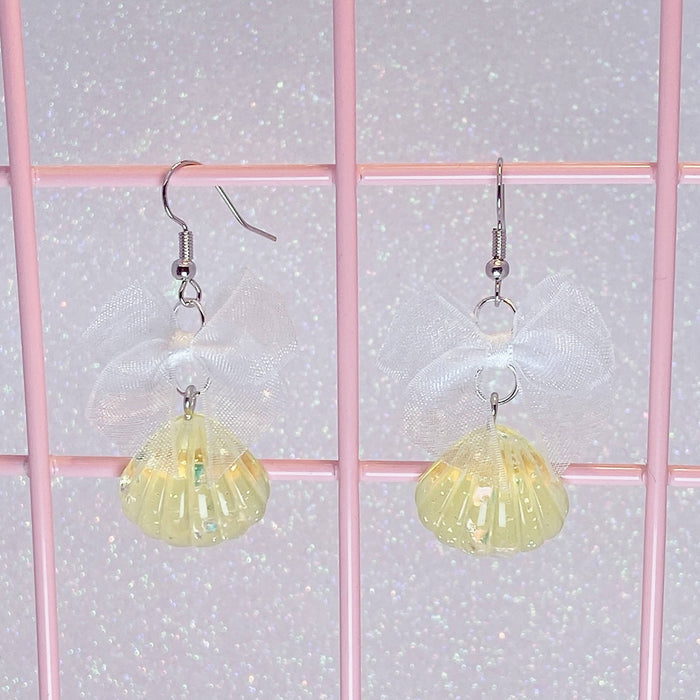 Sparkly Seashell Earrings (5 Colors) - Lolita Collective