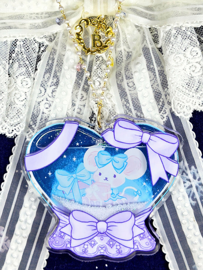 Special Little Snowglobe Mouse Necklace