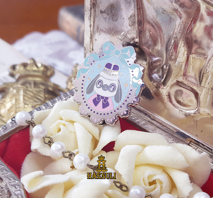 Speckled Bunny Enamel Pin