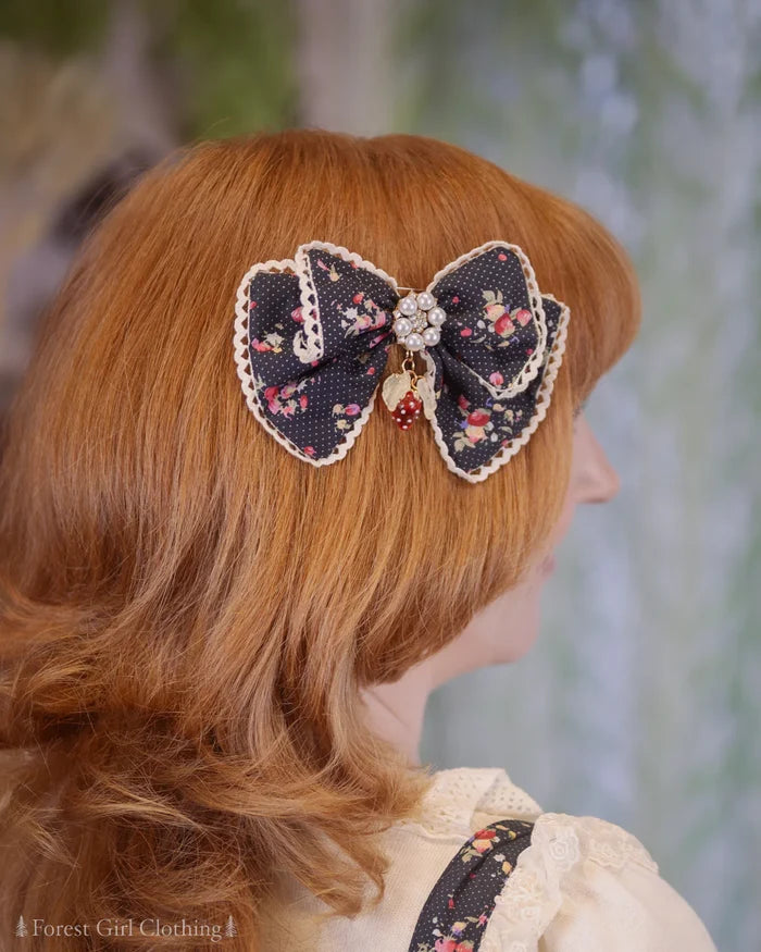 Strawberries & Cream Hair Bow