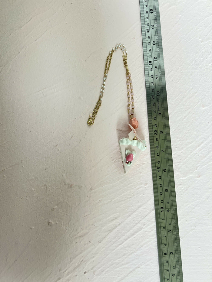 Strawberry Cake Necklace