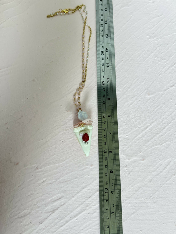 Strawberry Cake Necklace