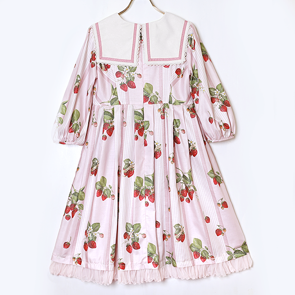 Stripe Strawberry Onepiece Dress
