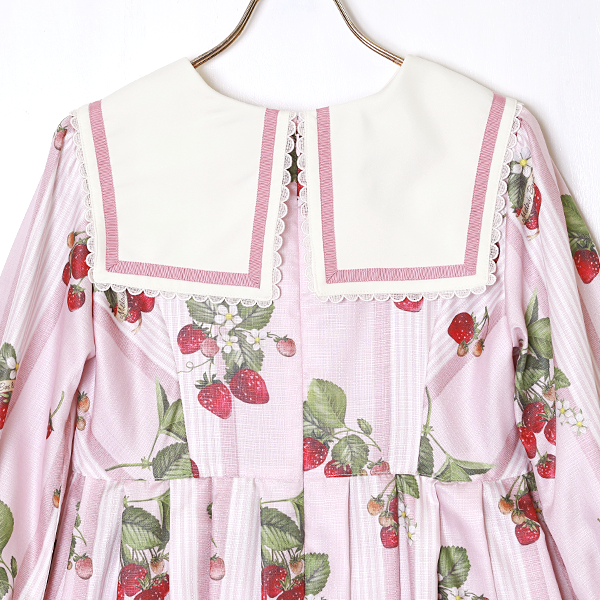 Stripe Strawberry Onepiece Dress
