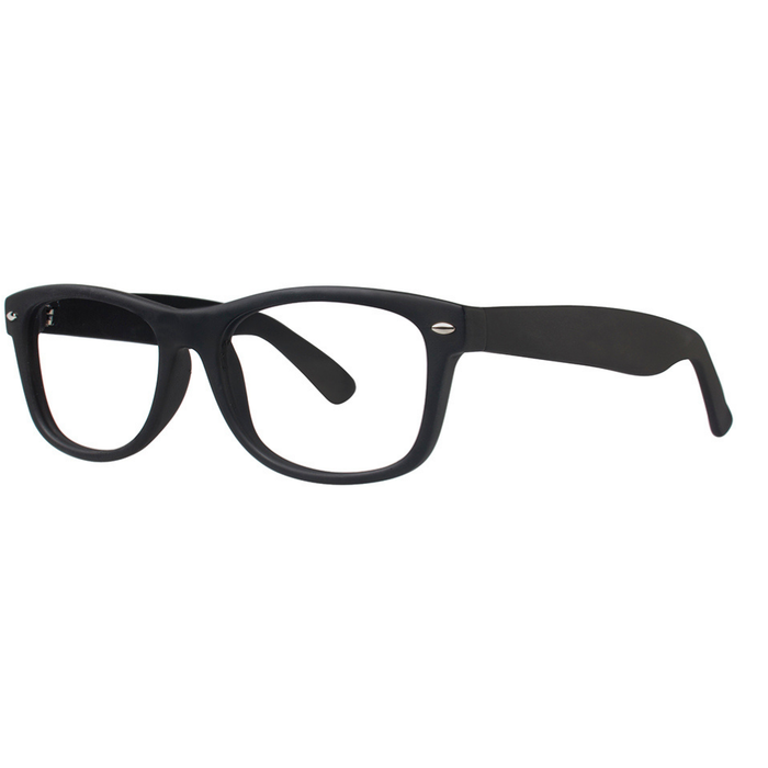 Clear Reading Glasses / Black Matte / +4.00
