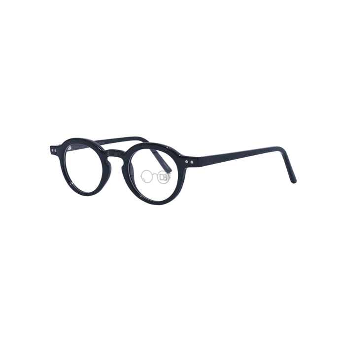 Clear Reading Glasses / Black / +4.00