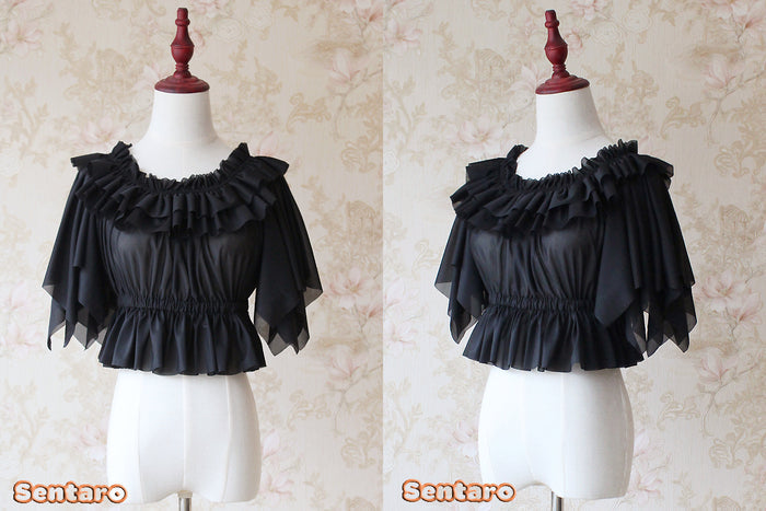 Summer Butterfly Sleeve Blouse