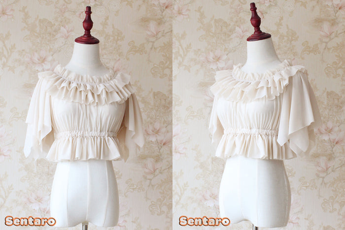 Summer Butterfly Sleeve Blouse