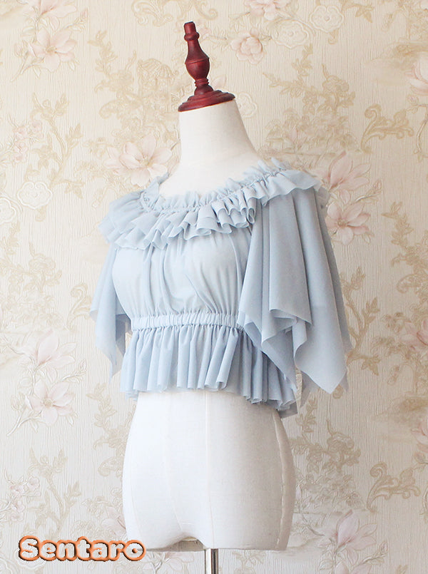 Summer Butterfly Sleeve Blouse