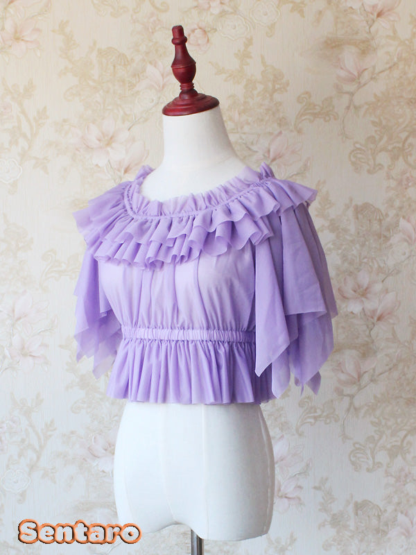 Summer Butterfly Sleeve Blouse