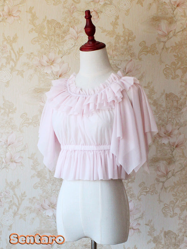 Summer Butterfly Sleeve Blouse