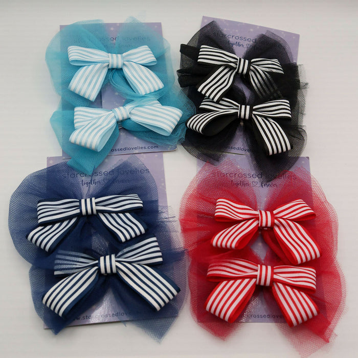Summer Sailor Hair Bows