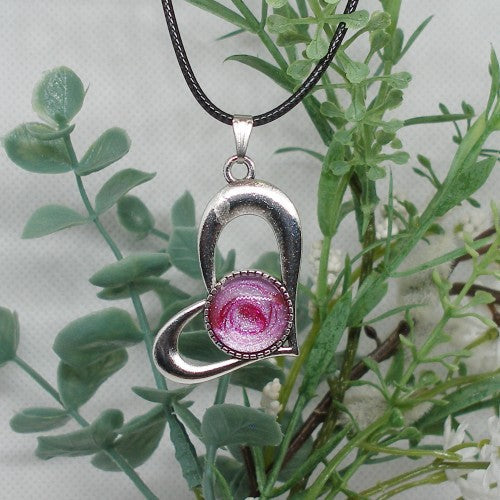 Swirl Polish Heart Necklace