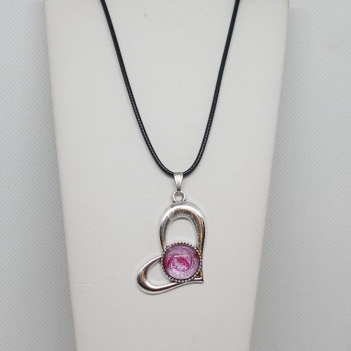 Swirl Polish Heart Necklace