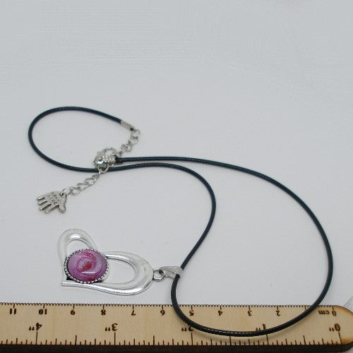 Swirl Polish Heart Necklace