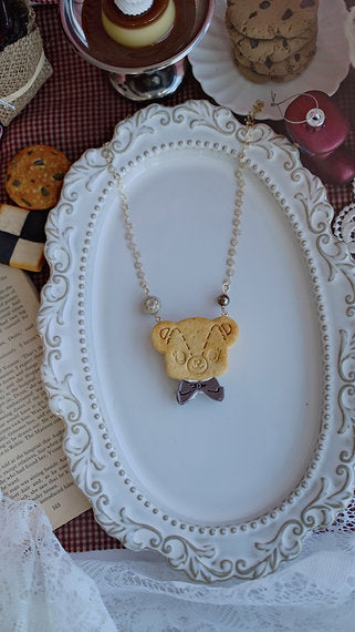 Teddy Bear Cookie Necklace
