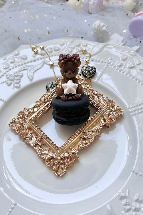 Teddy Macaron Necklace