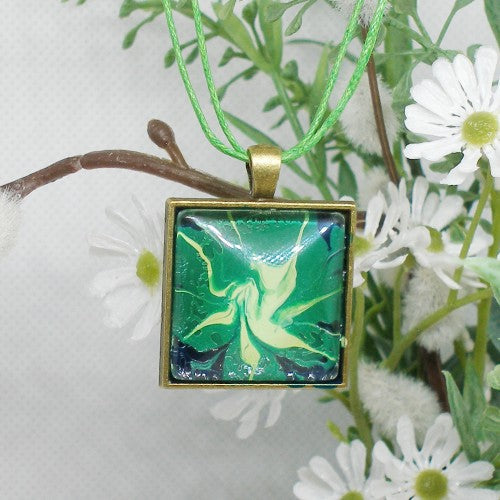Tie Dye Polish Pendant Necklace