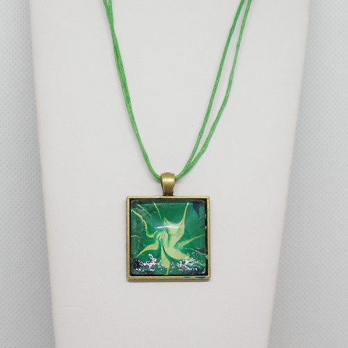 Tie Dye Polish Pendant Necklace