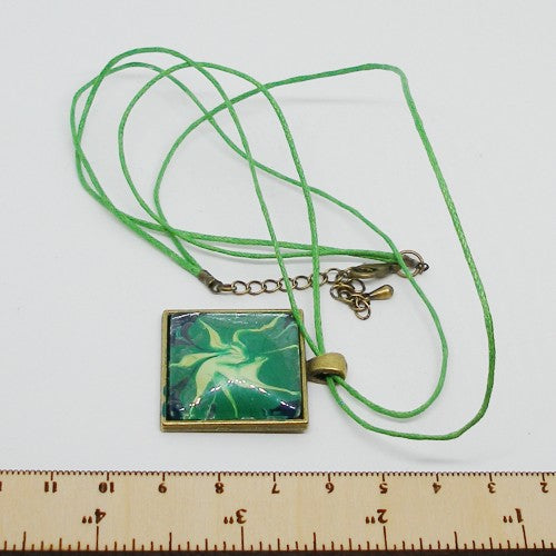 Tie Dye Polish Pendant Necklace