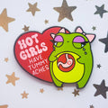 Tummy Ache Survivor Frog Enamel Pin