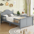Twin Size Bed For Kids, Wood Twin Platform Bed with Headboard and Footboard, Gray (Expect Arrival Date 2026/2/17)