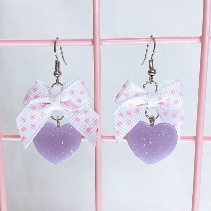 Twinkle Heart Earrings (5 Colors) - Lolita Collective
