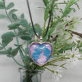 Two Tone Heart Pendant Necklace