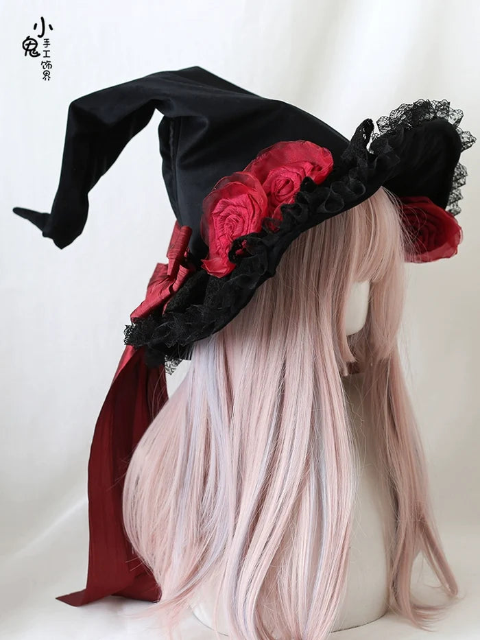 Velvet Rose Witch Hat