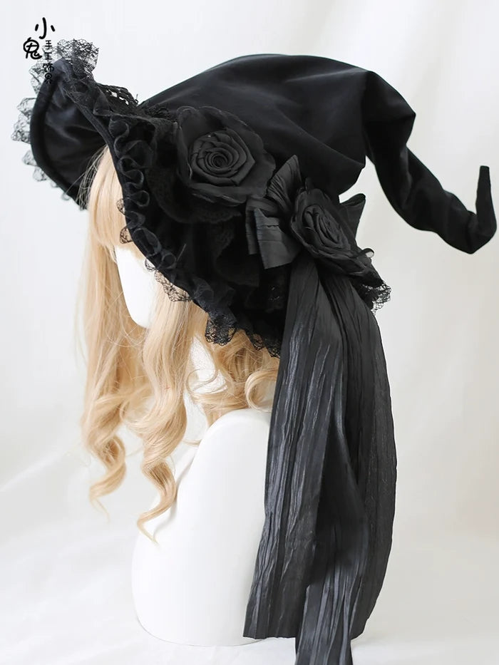 Velvet Rose Witch Hat