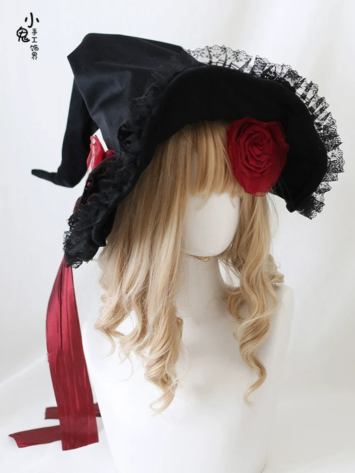Velvet Rose Witch Hat