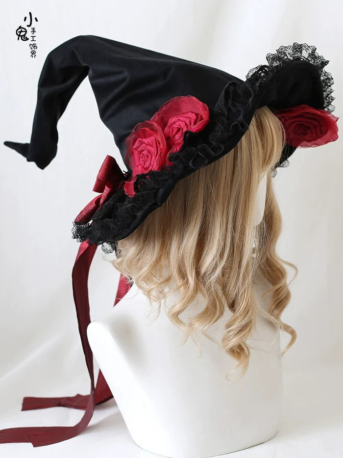 Velvet Rose Witch Hat