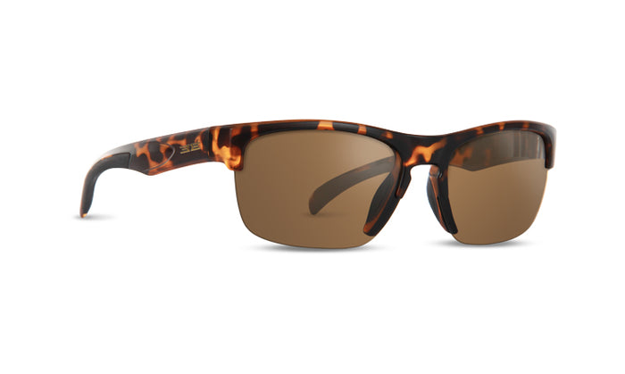 tortoise style framed sunglasses with brown mirror lens in US