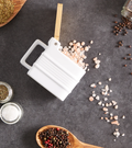 White Stoneware Salt Box