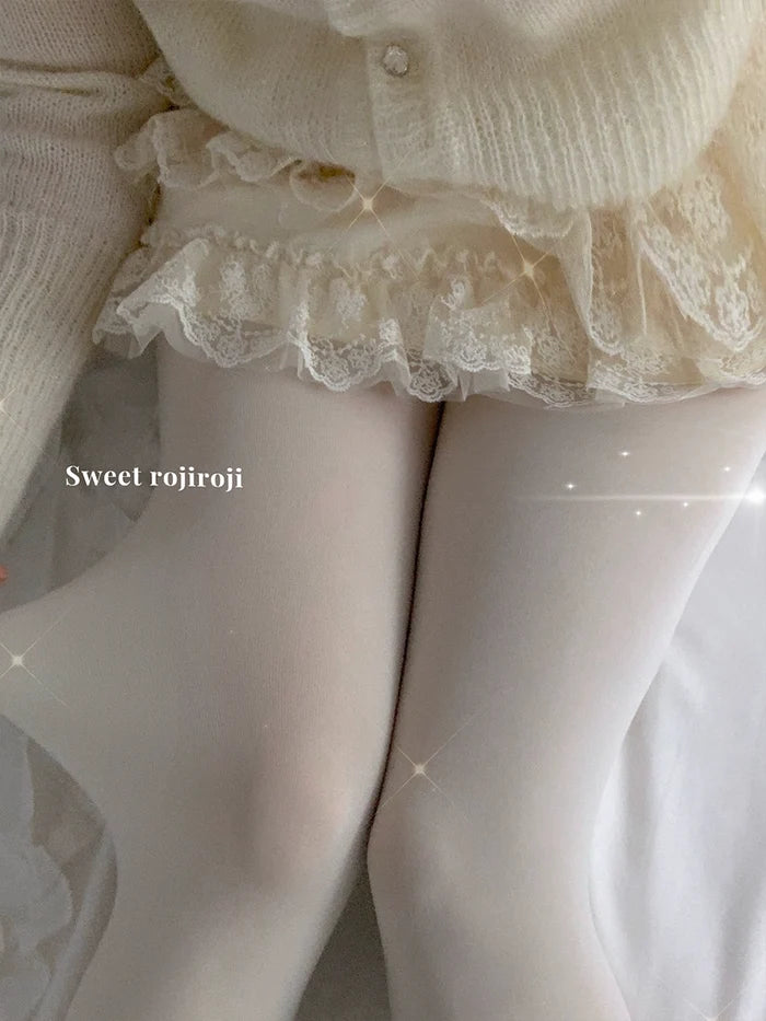 White Thickened Stockings