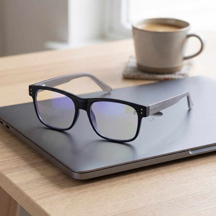 DebSpecs william black bluelight product shot eyewear