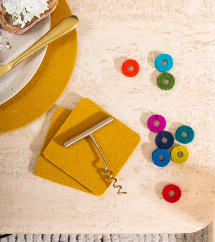 Wine-O's Round Felt Wine Charms