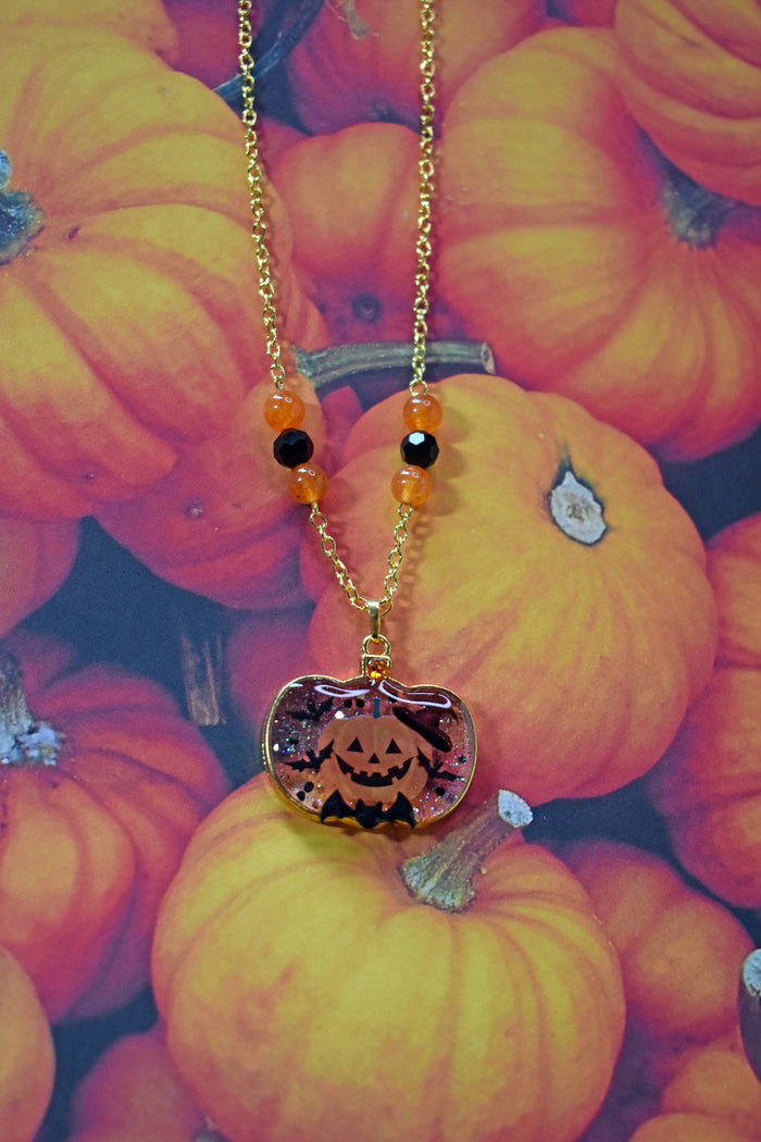 Witch Pumpkin Necklace - Lolita Collective