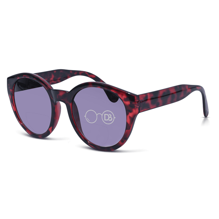 DebSpecs Hidden Inner Bifocal Sunglass Readers ef8918bf Red Tortoise angled view