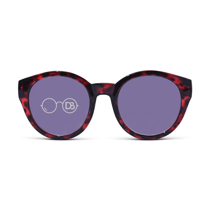DebSpecs Hidden Inner Bifocal Sunglass Readers ef8918bf Red Tortoise front view